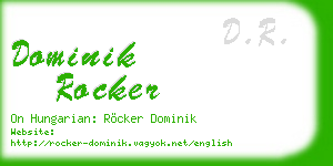 dominik rocker business card